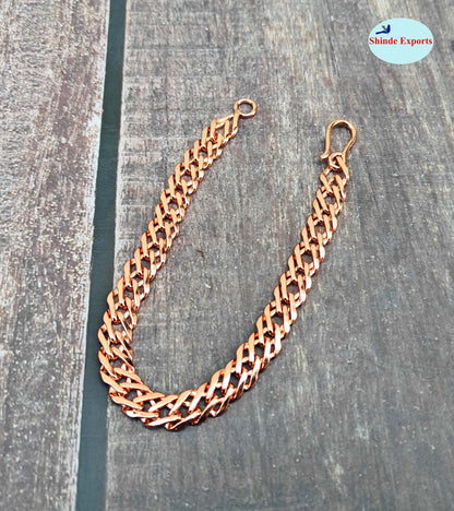 SHINDE EXPORTS Pure Copper Link Chain  Bracelet for Men