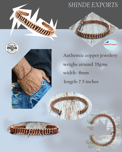 SHINDE EXPORTS pure original copper tamba kada bracelet for men and women boys