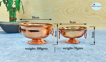 SHINDE EXPORTS Small Pure Copper puja Pot tamba Kalash Decorative panchamrutham Bowl for gangajal Water Vessel for Home Pooja