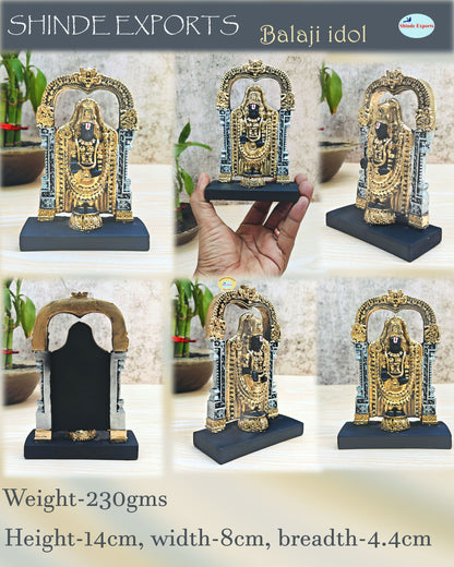 SHINDE EXPORTS Govinda Idol for car Dashboard/Balaji murti for car/tirupati Balaji murti/Balaji Statue for Pooja Room