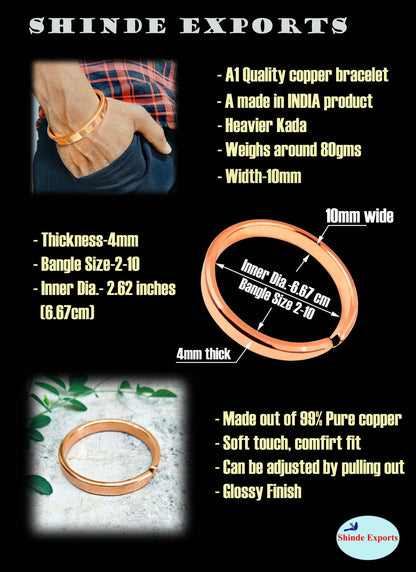 SHINDE EXPORTS pure copper kada bracelets for men and women