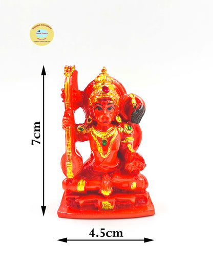 SHINDE EXPORTS small size marble hanuman idol murti for car dashboard home puja