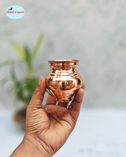 SHINDE EXPORTS Small Size Copper tamba lota Kalash for puja Drinking Water Pooja