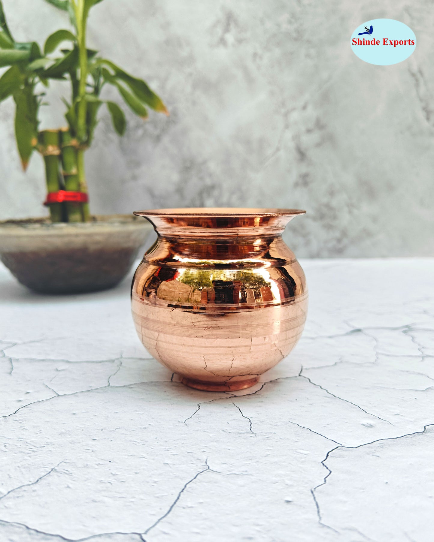 SHINDE EXPORTS Small Size Copper tamba lota Kalash for puja Drinking Water Pooja