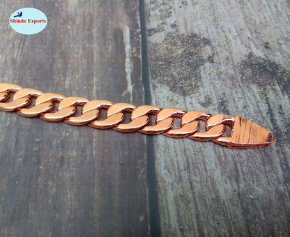 SHINDE EXPORTS Pure Copper Link Chain  Bracelet for Men