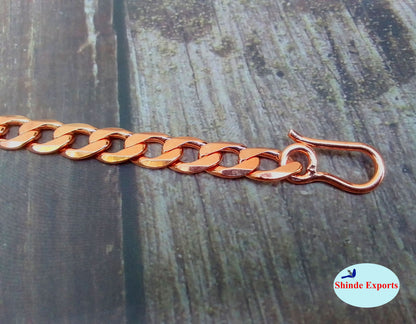 SHINDE EXPORTS Pure Copper Link Chain  Bracelet for Men