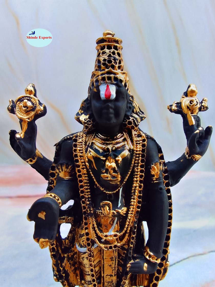 SHINDE EXPORTS Govinda Idol for car Dashboard/Balaji murti for car/tirupati Balaji murti/Balaji Statue for Pooja Room
