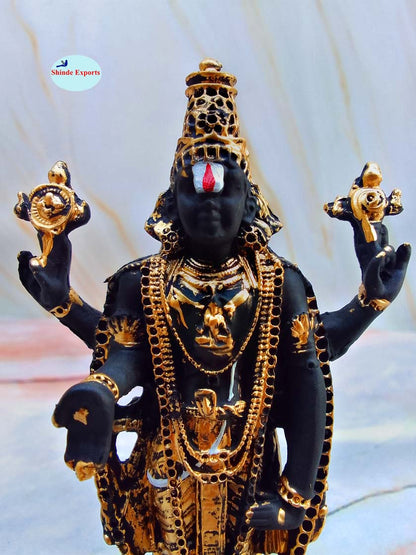 SHINDE EXPORTS Govinda Idol for car Dashboard/Balaji murti for car/tirupati Balaji murti/Balaji Statue for Pooja Room